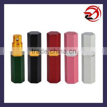 hexagon shaped aluminum atomizer bottle