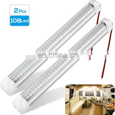 1PC/2PCS 12V 108 Universal LED Interior Light Bar Strip with ON/OFF Switch or RV Van Truck Lorry Camper Boat Caravan Motorhome