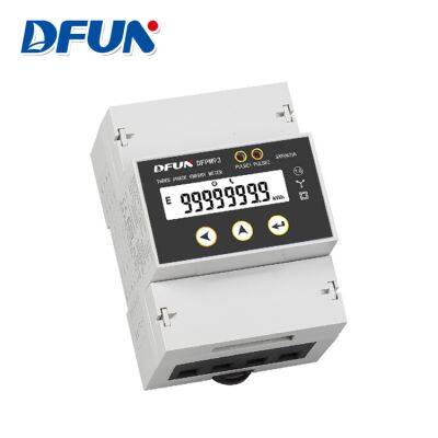 DFUN DFPM93 Din Rail Multi Function Three Phase Electric Energy Meter