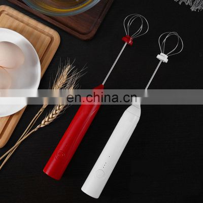 Low Noise Hand-Held Mini 304 Stainless Steel ABS USB Rechargeable Electric Egg Beater