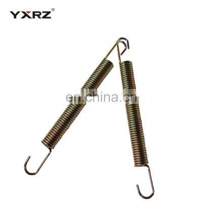 High Quality Stainless Steel Gold Finish Brake Return Spring Extension Spring With Long Hook Clamp for TVS Motorcycle