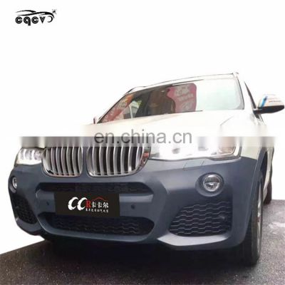 Perfect fitment X3M sports style body kit for BMW X3 F25 front bumper rear bumper side skirts fender wing spoiler and hood