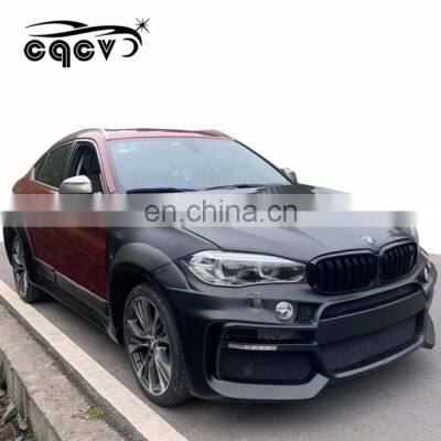 HM Style Wide Body Kit for BMW X6 F16 Car Bumpers Front and Rear Fender