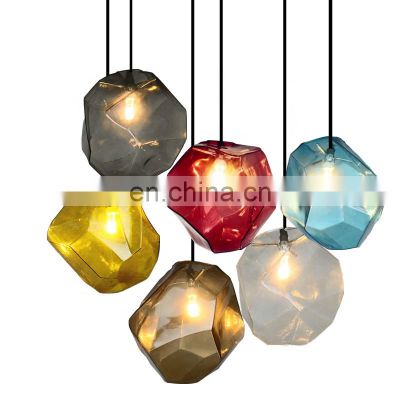 Modern Decorative Colorful Glass Pendant Light E27 Bar Restaurant Lamp