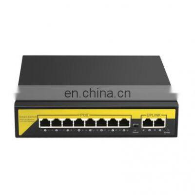 10/100M 8 Port POE  + 2 Port 100Mbs Network POE Switch For IP Camera CCTV Camera System