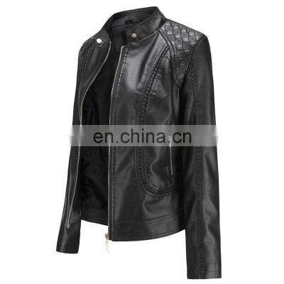 Best Quality Women Lamb Skin Leather Fashion Jacket OEM Service Wholesale Women Leather Fashion Jacket