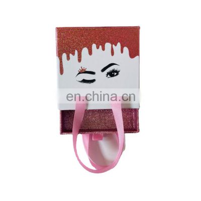 Pink Shopping Gift Hair Extension Custom Luxury Eye Lash Paper Bags