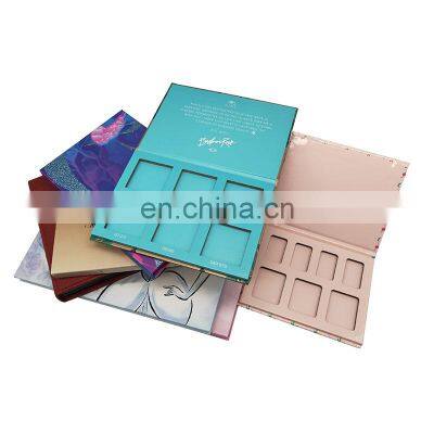 Wholesale makeup palette eyeshadow empty powder compact packing paper box packaging palette