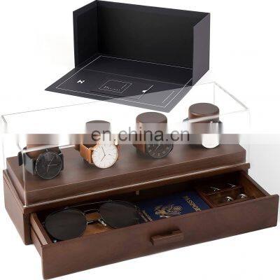 Wooden Watch Display Luxury Packaging Box for Watch Cases Custom Drawer Watch Box