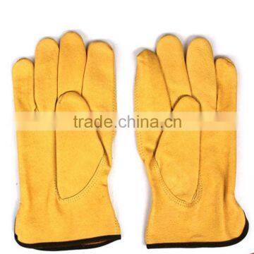 cow grain Leather drivers driving gloves with low price