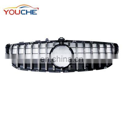 GT style car front bumper grille for Mercedes Benz CLS class W218 facelift 2015-2018 AMG package Silver