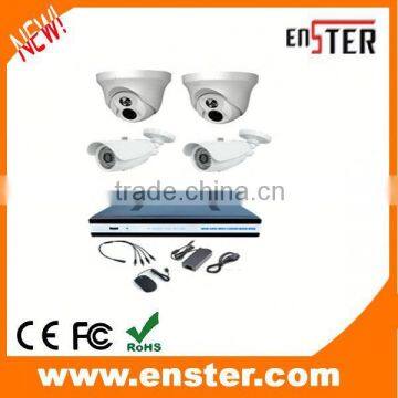 CCTV AHD Camera Kits with Dome and Bullet camera 4ch AHD DVR kits CCTV security system dvr kit