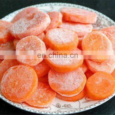 Sinocharm Frozen Vegetabble Top Grade Circular Cut Straight Cut IQF Frozen Carrot Slices for Sale photo-3