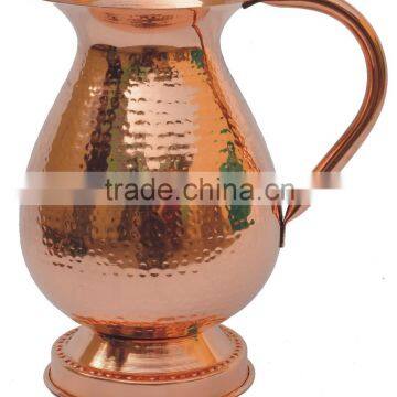 COPPER STEEL WATER PITCHER INDIAN AND MOROCCAN STYLE COPPER WATER JUG FROM INDIA