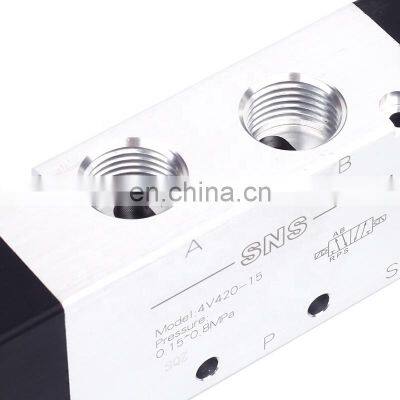 SNS 4V420-15 Series Inlet Double Coils Pilot-operated Electric Solenoid Valve photo-4