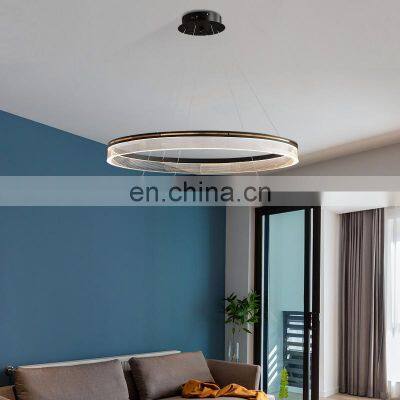 Modern Circle Ring Chandelier New Mininalist Led Ceiling Hanging Light for Living Room Hall Decor LED Pendant Lamp