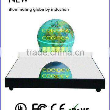 3" floating globe and illuminating globe by induction