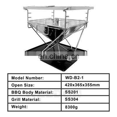 Portable Folding and Hanging Charcoal Grill for Outdoor Camping photo-5