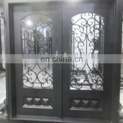 Exterior security fire double entrance metal door panel luxury craftsman style front iron entry doors