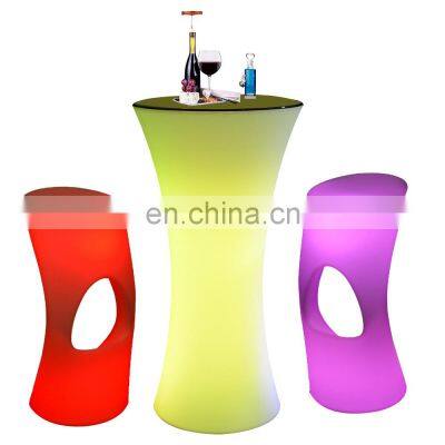 plastic chair illuminated bar stool illuminated outdoor event night club lounge led light  bar furniture chairs tables sofa set