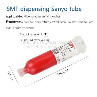 SMT Patch Adhesive Does Not Peel Off, Dispensing Red Adhesive Patch Processing, High-speed Dispensing, High-temperature Resistant Dispensing Red Adhesive photo-5