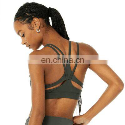 Factory Customized Straps Sports Fitness Bra Sexy Beauty Back Ladies Gym Yoga Wear Bra Top Outdoor Exercise Clothes For Women