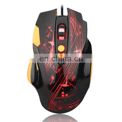 Trade Guarantee supplier Led light wired Usb gaming mouse Mini laptop with black button