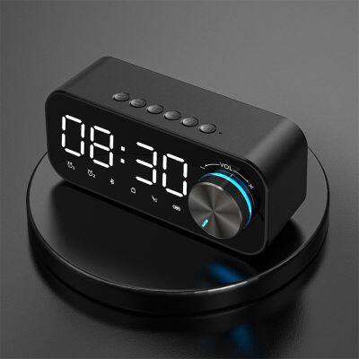 B126 2023 New Wireless BT5.0 Speaker Alarm Clock Digital Display LED Subwoofer Music Player Mini BT Speaker