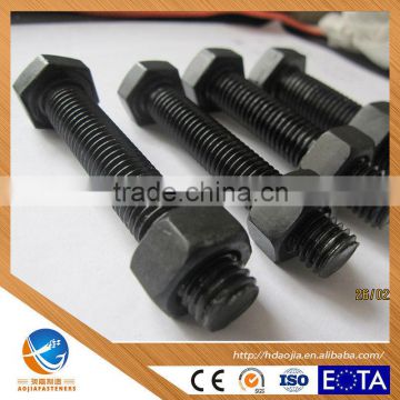 AOJIA FACTORY AUTO BLACK HIGH STRENGTH HEX HEAD BOLTS DIN933 GRADE 8.8 COMPETITVE PRICE