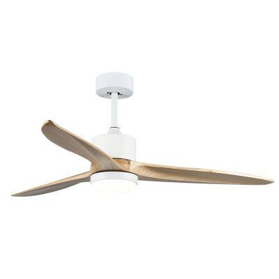 52inch Modern Wooden Blades Remote Cotroller Ceiling Fan With Led Light Light photo-2