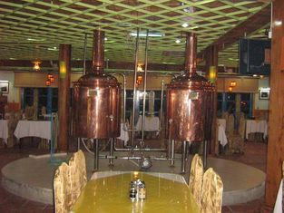 Micro Hotel Beer Factory Machine Small Scale Brewing System 1000L 3mm Thickness