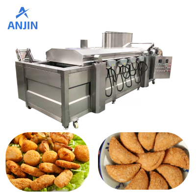 Fully Automatic Continuous Frying Machine | High-Capacity Electric Snack Fryer Line ANJIN FOOD MACHINERY photo-3