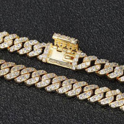 Bling Iced Out CZ Zircon Bracelet Hip Hop Personality Miami Cuban Link Charm Bracelet for Men Women photo-3