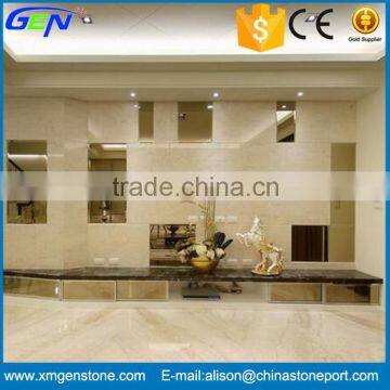 Factory Supply Natural Indoor Polished Shell Beige Marble Tile