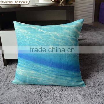 Faux Linen Digital Print Pillow Sea Pillow photo-5