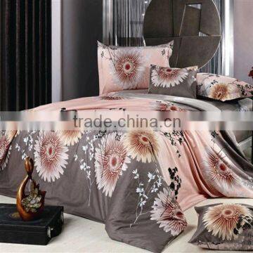 Pigment Print Sunflower Bedding Cotton Duvet Cover Bed Set