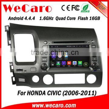 Wecaro android 4.4.4 car dvd 7 inch for civic dash USB SD 2006 - 2011