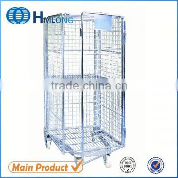 Industrial foldable rolling warehouse trolley for sale