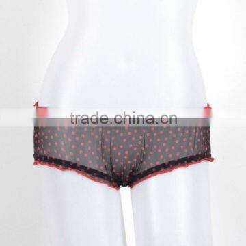 Hot sales newest sexy transparent polka-dot panties thongs women 6001