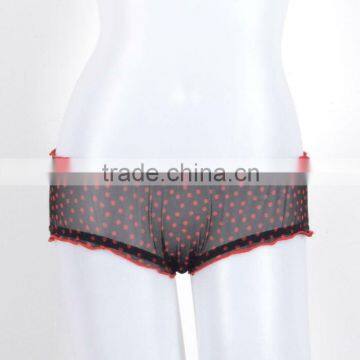Hot Sales Newest Sexy Transparent Polka-dot Panties Thongs Women 6001