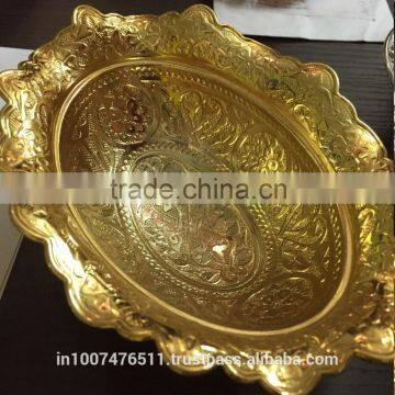 Brass Gold Plated Service Bowl