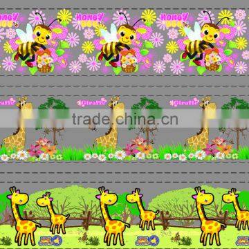 bee giraffe animal cartoon design transfer film for child water bottle