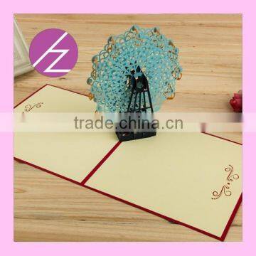 2016 Grace Free Design Top Quality 3d Greeting Card Wedding Card 3d Laser Cut Greeting Card 3D-20 Quality Choice photo-2