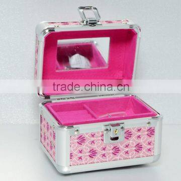 AN116 ANPHY Jewelry Case Small Girl Gift Jewelry Suitcase Jewelry Tray Mirror Kids' Dressing Box Small Aluminum Case 14*10*10cm photo-5