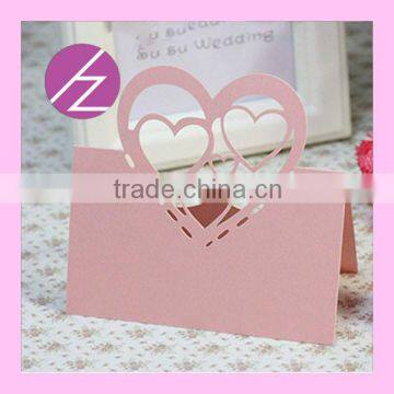 Latest Design Laser Cut Heart Shape Place Card Holder Table Seat Card ZK-29