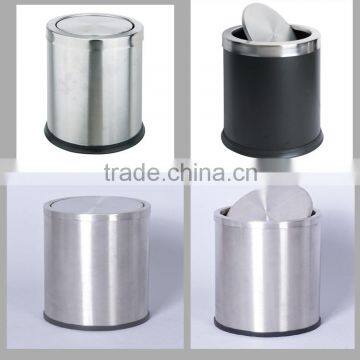 Stainless Steel Top Flip Cover Waste Bin photo-3