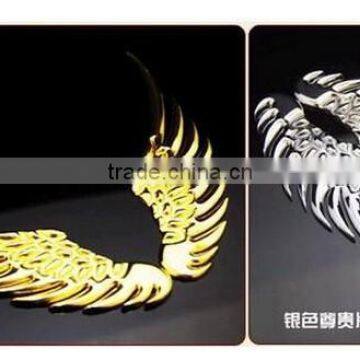 3 d stereo metal car post/angel/metal/car sticker/angel wings