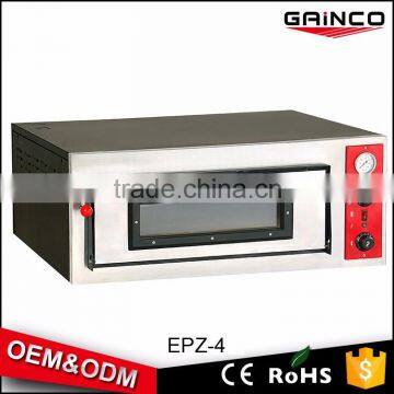 Electric powered commercial stainless steel pizza oven with high temperate glass window EPZ-4