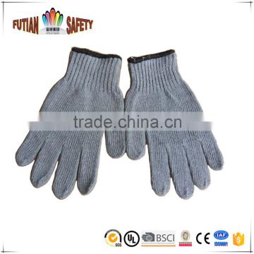 safety grey string knit gloves