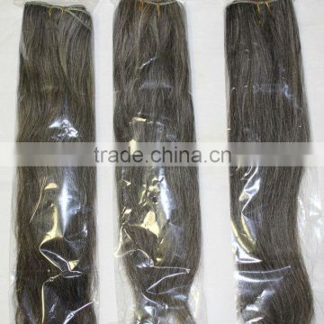 Best quality steam process full cuticle 100% virgin gray hair weave